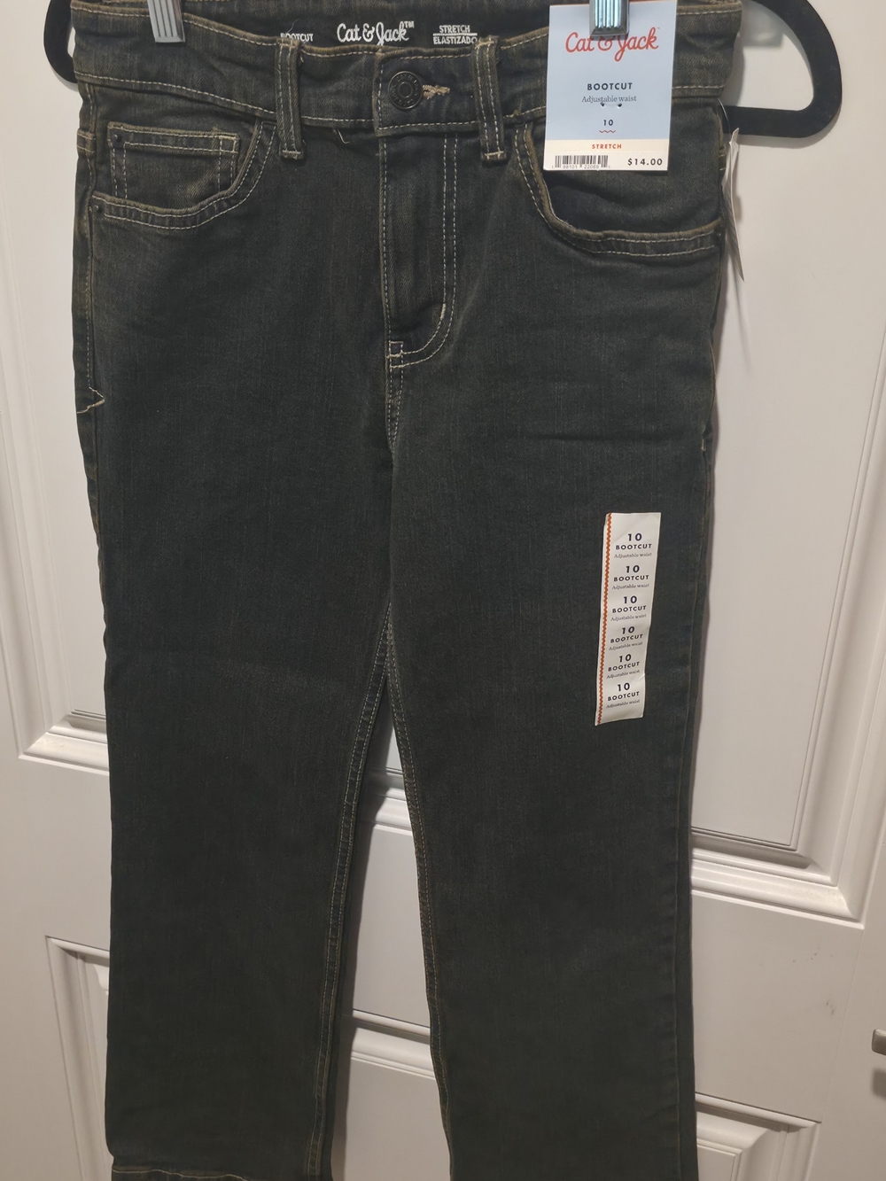 Boys Black Bootcut Jeans Size 10